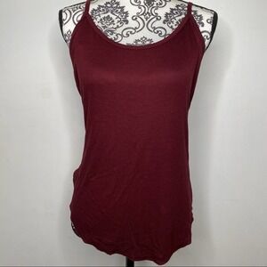 Full Tilt Maroon Red Strappy Tank Top Spaghetti Strap Size Large